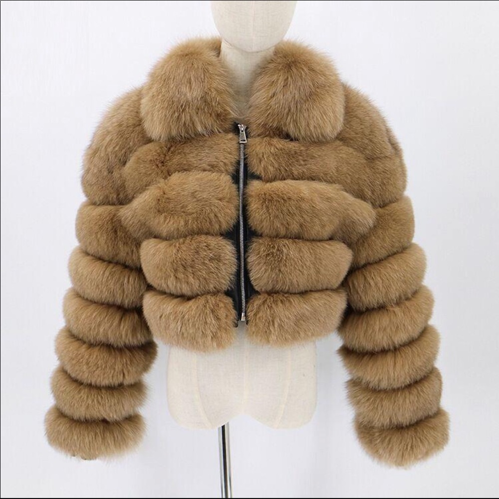 Faux fur short coat